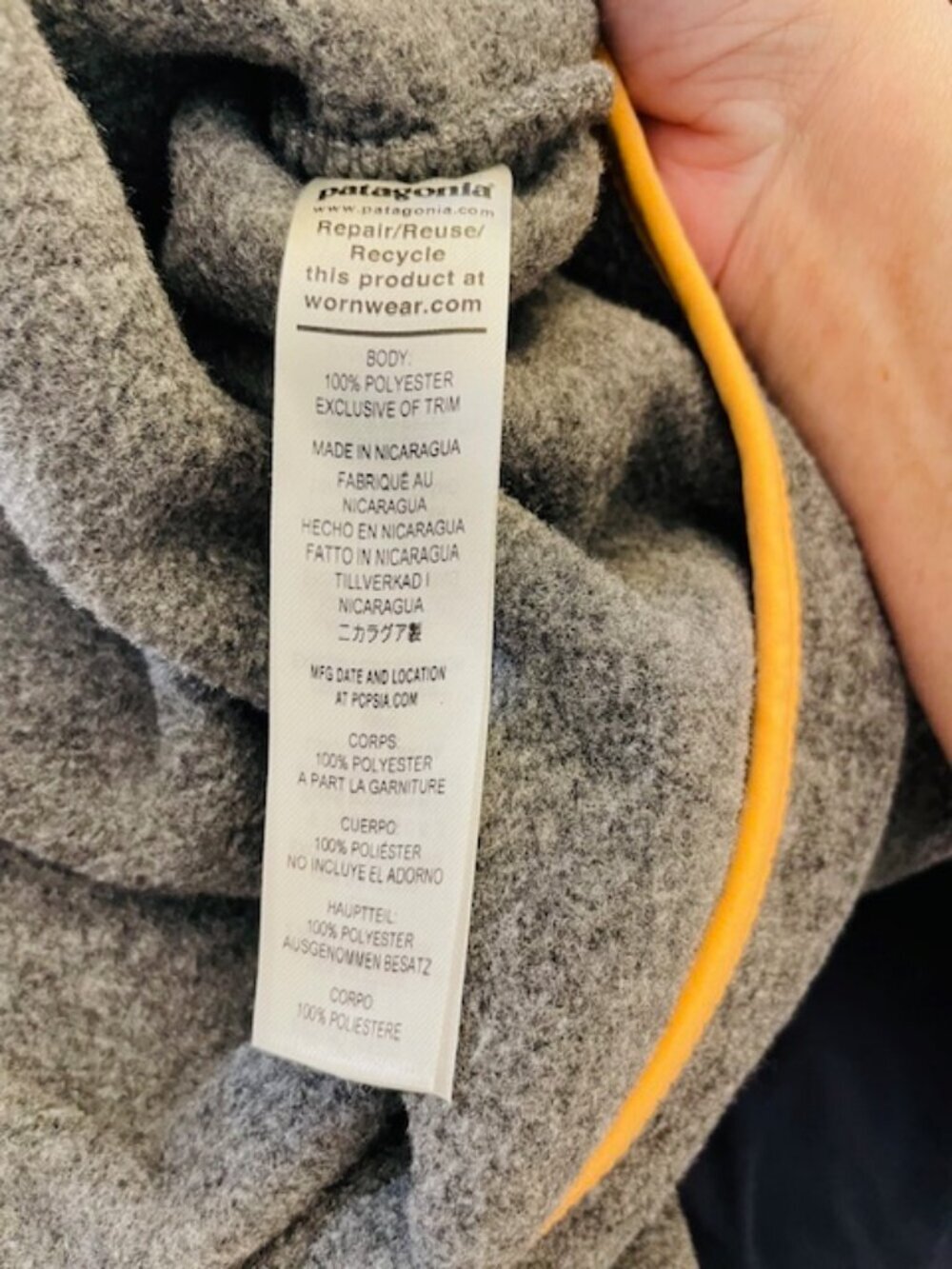 Patagonia Women's Lightweight Synchilla Snap-T Pullover Nickel Orange Large - Picture 7 of 9